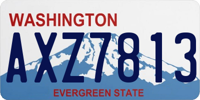 WA license plate AXZ7813