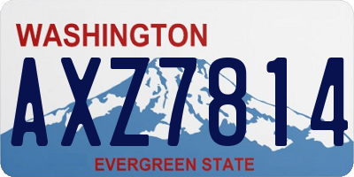 WA license plate AXZ7814