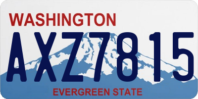 WA license plate AXZ7815