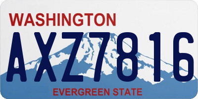WA license plate AXZ7816