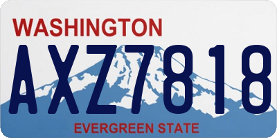 WA license plate AXZ7818