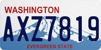 WA license plate AXZ7819
