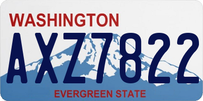 WA license plate AXZ7822