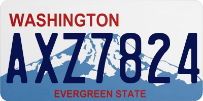 WA license plate AXZ7824