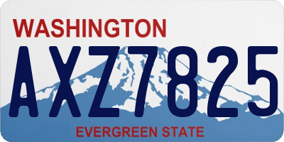 WA license plate AXZ7825