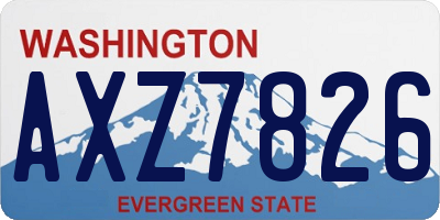 WA license plate AXZ7826