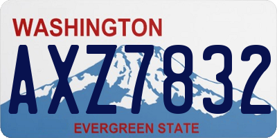 WA license plate AXZ7832
