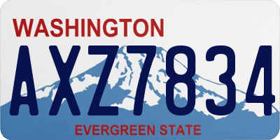 WA license plate AXZ7834