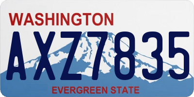 WA license plate AXZ7835