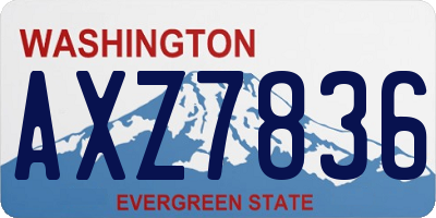 WA license plate AXZ7836