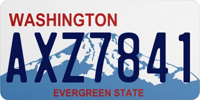 WA license plate AXZ7841