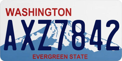 WA license plate AXZ7842