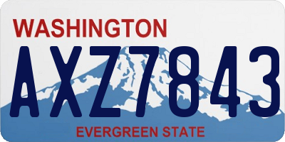 WA license plate AXZ7843