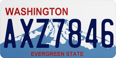 WA license plate AXZ7846