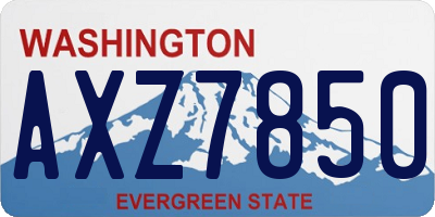 WA license plate AXZ7850