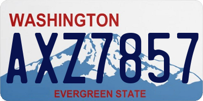 WA license plate AXZ7857