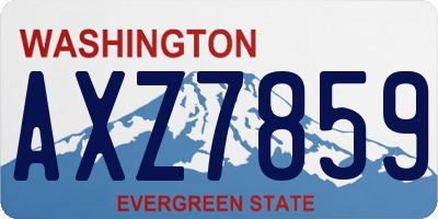 WA license plate AXZ7859