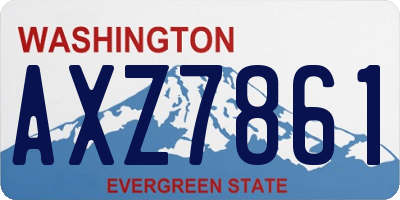 WA license plate AXZ7861