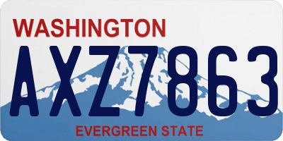 WA license plate AXZ7863