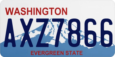 WA license plate AXZ7866