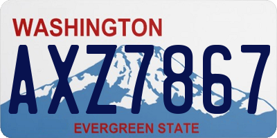 WA license plate AXZ7867