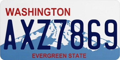 WA license plate AXZ7869