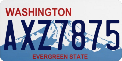 WA license plate AXZ7875