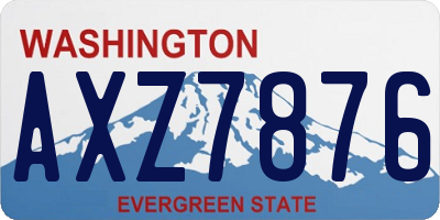 WA license plate AXZ7876