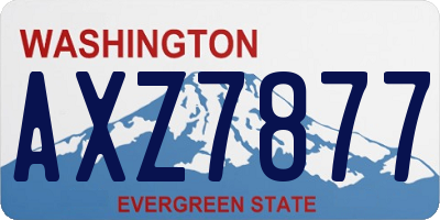 WA license plate AXZ7877