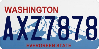 WA license plate AXZ7878