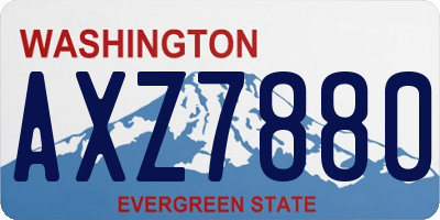 WA license plate AXZ7880