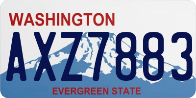 WA license plate AXZ7883
