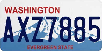 WA license plate AXZ7885