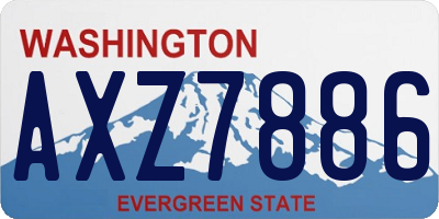 WA license plate AXZ7886