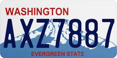 WA license plate AXZ7887