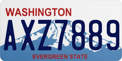 WA license plate AXZ7889