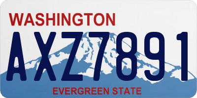 WA license plate AXZ7891