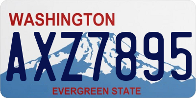 WA license plate AXZ7895