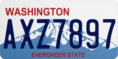 WA license plate AXZ7897