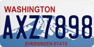 WA license plate AXZ7898