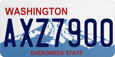 WA license plate AXZ7900
