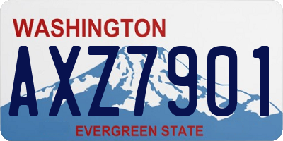 WA license plate AXZ7901