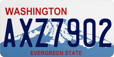 WA license plate AXZ7902