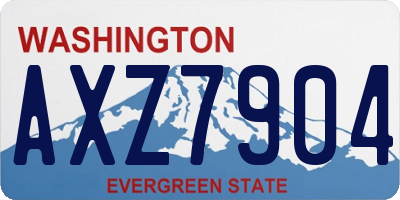 WA license plate AXZ7904