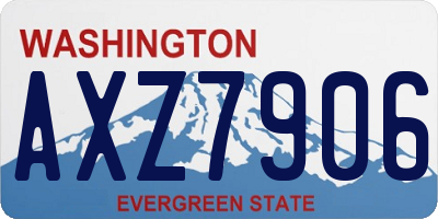 WA license plate AXZ7906
