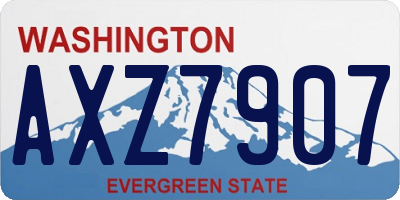 WA license plate AXZ7907