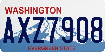 WA license plate AXZ7908