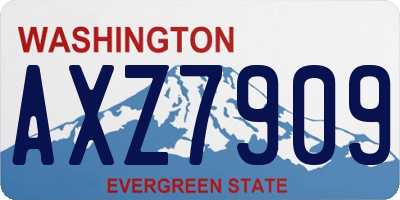 WA license plate AXZ7909