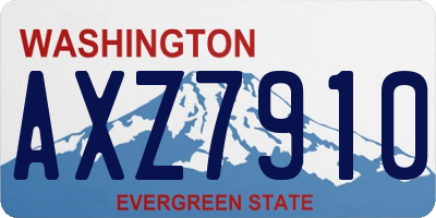 WA license plate AXZ7910