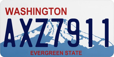 WA license plate AXZ7911